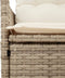 vidaXL - Tuinstoel - verstelbaar - met - kussens - poly - rattan - beige