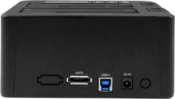 StarTech SDOCK2U33RE - eSATA Harde-schijfduplicatordock - USB 3.0 - SATA III 6 Gbp/s - Zwart