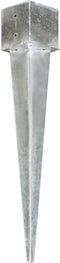 vidaXL Grondpinnen 2 st 14x14x91 cm gegalvaniseerd staal zilverkleurig
