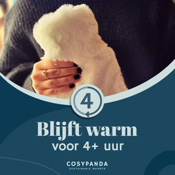 CosyPanda Mini Soft Kruik met Hoes - 22x16cm - Duurzame Warmwaterkruik - 600ML - Wit