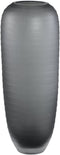 PTMD Nadah Grey Round Ribbed Glass Vase High L