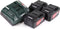 Metabo ME1852 - Accu 18V 5,2Ah - 3x Accu en 1x Oplader (3 stuks)