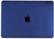 Lunso Geschikt voor MacBook Air 13 inch (2018-2019) cover hoes - case - Mat Marineblauw