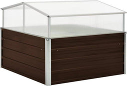vidaXL - Tuinkas - 100x100x85 cm - gegalvaniseerd staal - bruin
