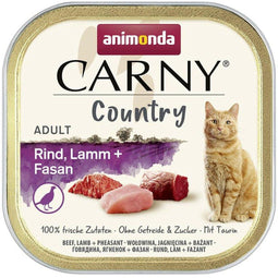 Animonda Kattenbak Carny Country Adult 32x100g - rund, lam + fazant