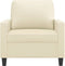 Fauteuil 60 cm kunstleer crèmekleurig