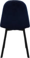 Kick Eetkamerstoel Ted - Donkerblauw teddy stof