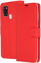 Accezz Galaxy A21s - Flip Cover - Krasbestendig Schokbestendig - Rood