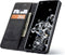 Hoesje Geschikt voor Samsung S20 Ultra met Anti Skim Bescherming - Pasjes Bookcase RFID Beschermd Cover - Black