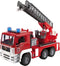 Bruder MAN Brandweerwagen - Speelgoedvoertuig - Draailadder waterpomp licht- en geluidsmodule - Rood