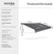 tectake® Ornella - Zonnescherm met Knikarm - 300 x 250 cm - Waterafstotend - Donkergrijs