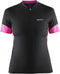 Craft Velo - Fietsshirt dames - Korte mouwen - Zwart/paars