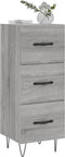 vidaXL - Dressoir - 34,5x34x90 - cm - bewerkt - hout - grijs - sonoma - eikenkleurig