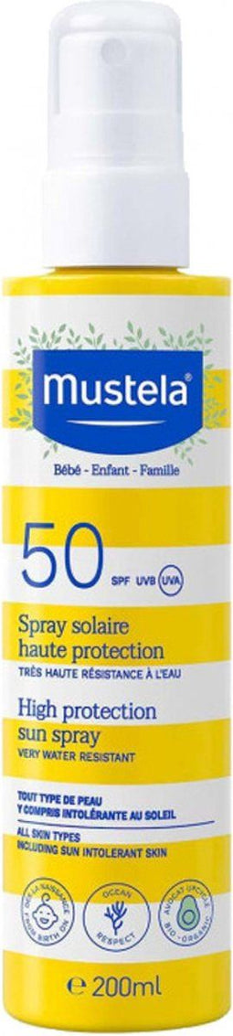 Mustela zonnespray zeer hoge bescherming spf50 familie 200ml