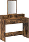 vidaXL - Kaptafel - met - Lades - Gerookt - Eiken - 100x41x140 - cm