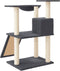 vidaXL - Kattenmeubel - met - sisal - krabpalen - 83 - cm - crèmekleurig