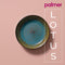 Palmer Bord diep Lotus 21 cm Turquoise Zwart Stoneware 2 stuks