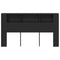 vidaXL - Hoofdbordkast - in - Zwart - Eiken - - - 180x18.5x102.5 - cm