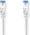 Nedis CAT6a netwerkkabel - S/FTP - RJ45 Male - RJ45 Male - 5.00 m - Snagless - Rond - LSZH - Wit - Label