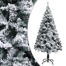 vidaXL - Kunstkerstboom - met - sneeuw - 150 - cm - groen
