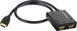 Inakustik 3247012 2 poorten HDMI-splitter Met ingebouwde repeater 1920 x 1440 Pixel Zwart