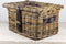 MigoStyling - Kinder Fietsmand - Rotan - Fietsmand met Leer - MigoStyling - Bruin - 43x33x25 cm - Eenvoudig te Bevestigen