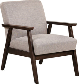 ASNES - Fauteuil - Taupe - Polyester