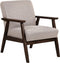 ASNES - Fauteuil - Taupe - Polyester