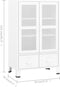 vidaXL - Opbergkast - industrieel - 70x40x115 - cm - metaal - wit