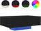 vidaXL - Salontafel - met - LED-verlichting - Zwart - Eiken - 85x55x31 - cm