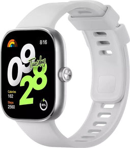 Xiaomi Redmi Watch 4 48 mm zilver op tpu strap silver gray