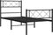 vidaXL - Bedframe - met - hoofd- - en - voeteneinde - metaal - zwart - 90x200 - cm