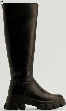 NA-KD - Profile Shaft Dames Laarzen - Kniehoog met ritssluiting - Zwart