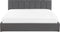 DREUX - Bed met opbergruimte - Donkergrijs - 180 x 200 cm - Kunstleer