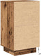 vidaXL - Nachtkastje - met - LED-verlichting - 38x34x65 - cm - oud - hout