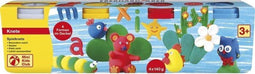 Eberhard Faber kinderklei - 4x in beker - 140 gram - wit-geel-rood-blauw - EF-572506