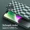 Selencia Hoesje Geschikt voor iPhone 14 Hoesje Met Koord - Selencia Siliconen design hoesje met afneembaar koord - Groen / Irregular Check Green