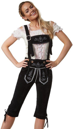 dressforfun Lederhose Tegernsee - Verkleedkostuum - Zwart - XXL