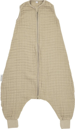 Meyco Baby Uni - Zomer slaapoverall jumper - 100% hydrofiel katoen - Sand - 104cm - 0.5 TOG