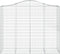 vidaXL - Schanskorven - 4 - st - gewelfd - 200x50x160/180 - cm - ijzer