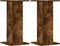 vidaXL - Plantenstandaards - 2 - st - 30x30x60 - cm - bewerkt - hout - gerookt - eiken