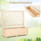 Coast Verhoogde Plantenbak - Houten Moestuinbak met Klimrek 98 x 34 x 104 cm - Naturel