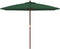 vidaXL - Parasol - met - houten - paal - 299x240 - cm - groen