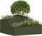 vidaXL - Plantenbak - Olijfgroen - 80x80x50 - cm - Koudgewalst - Staal