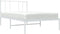 vidaXL - Bedframe - met - hoofdbord - metaal - wit - 107x203 - cm