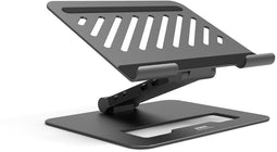 Port Designs 901108DOCK-UK - Laptopstandaard - In hoogte verstelbaar met USB-hub - Zwart