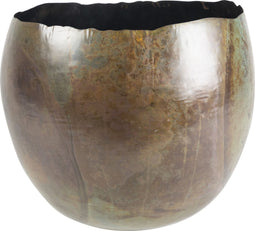 Ter Steege Bloempot-Sierpot Metaal Brons-Bruin-Groen D 38 H 31 cm