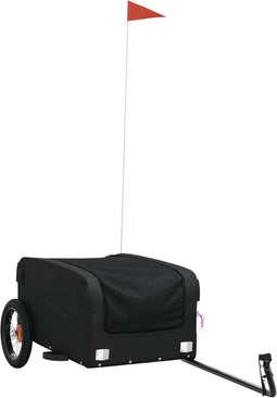vidaXL - Fietstrailer - 30 - kg - ijzer - zwart