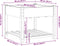 vidaXL - Tuinplanter - met - Rek - 90x90x76 - cm - Massief - Vurenhout