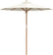 vidaXL - Tuinparasol - Crème - Wit - 217x230 - cm - van - Bamboe